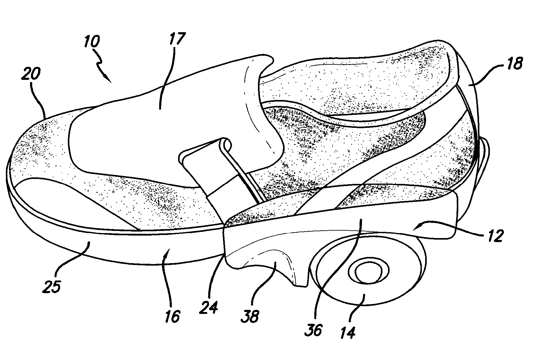 Footwear with adjustable wheel assembly