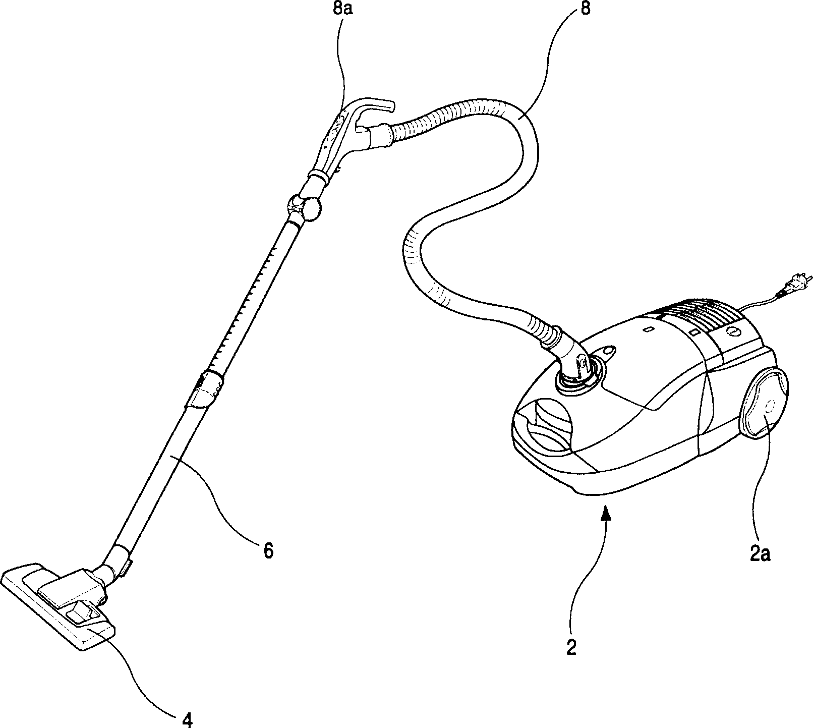 Accessory cover lid opening/closing device of vacuum cleaner