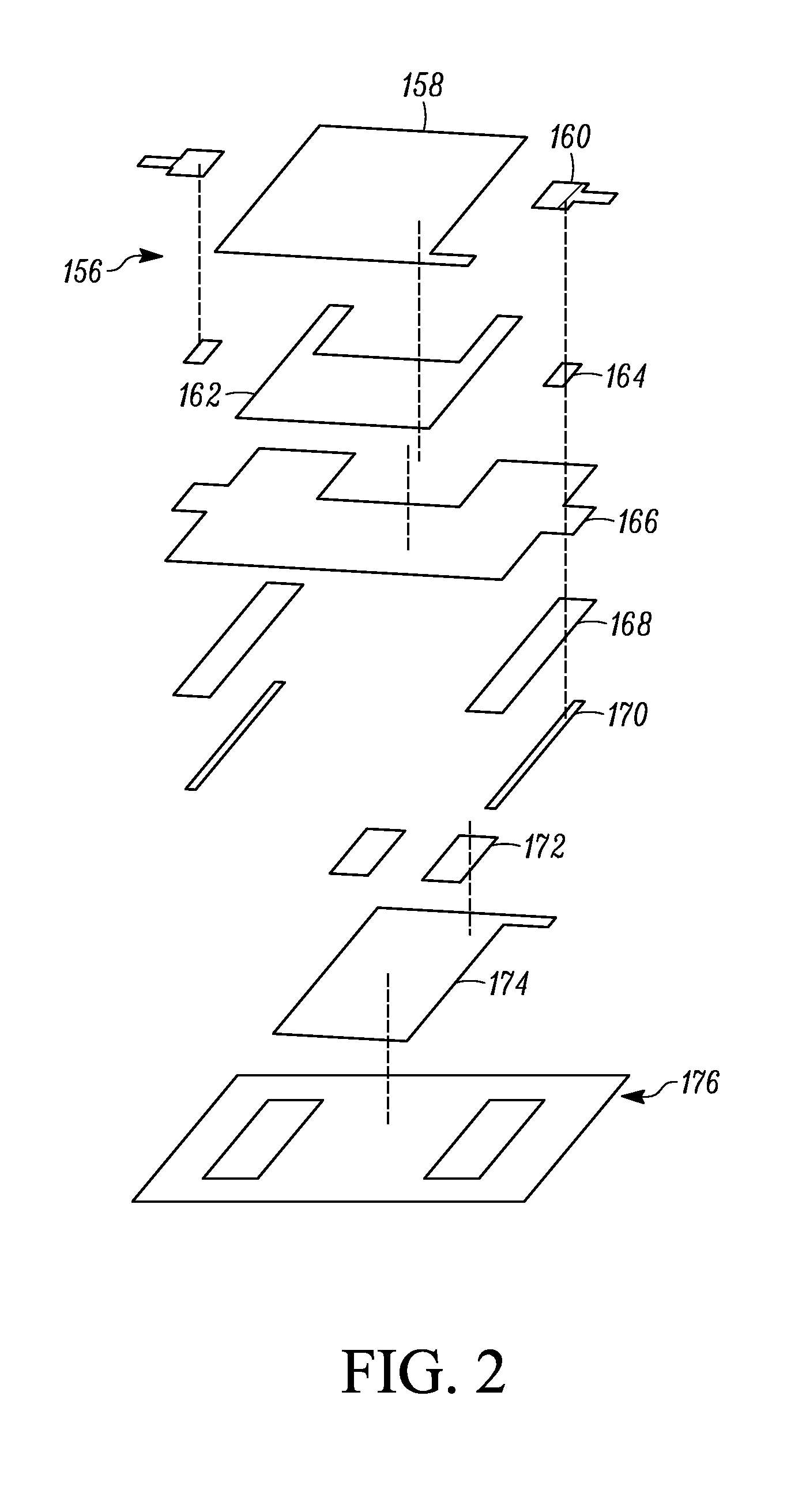 Reducing RF energy leakage between battery and PCB