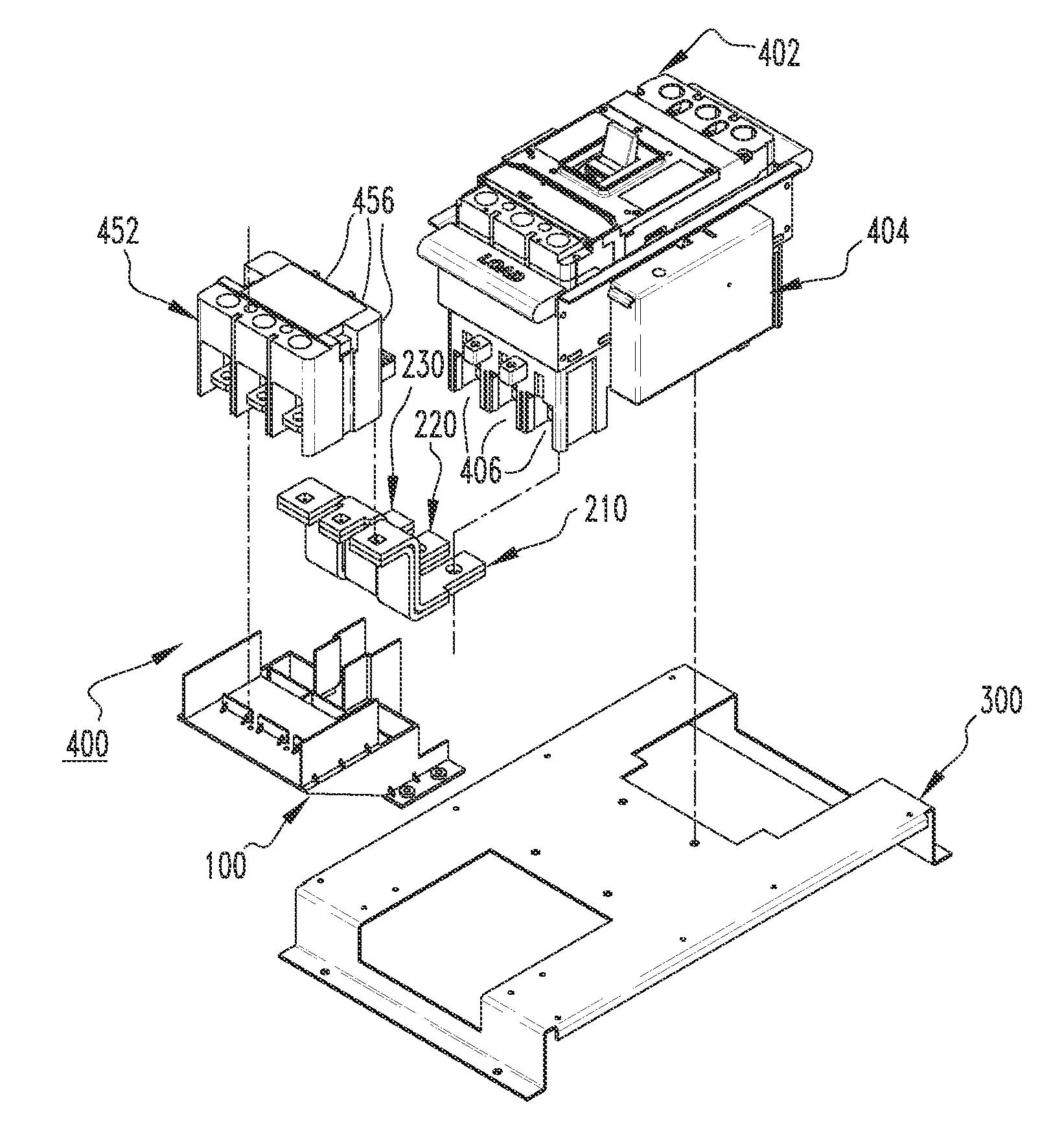 Power distribution system, and switchgear assembly, and mounting member therefor