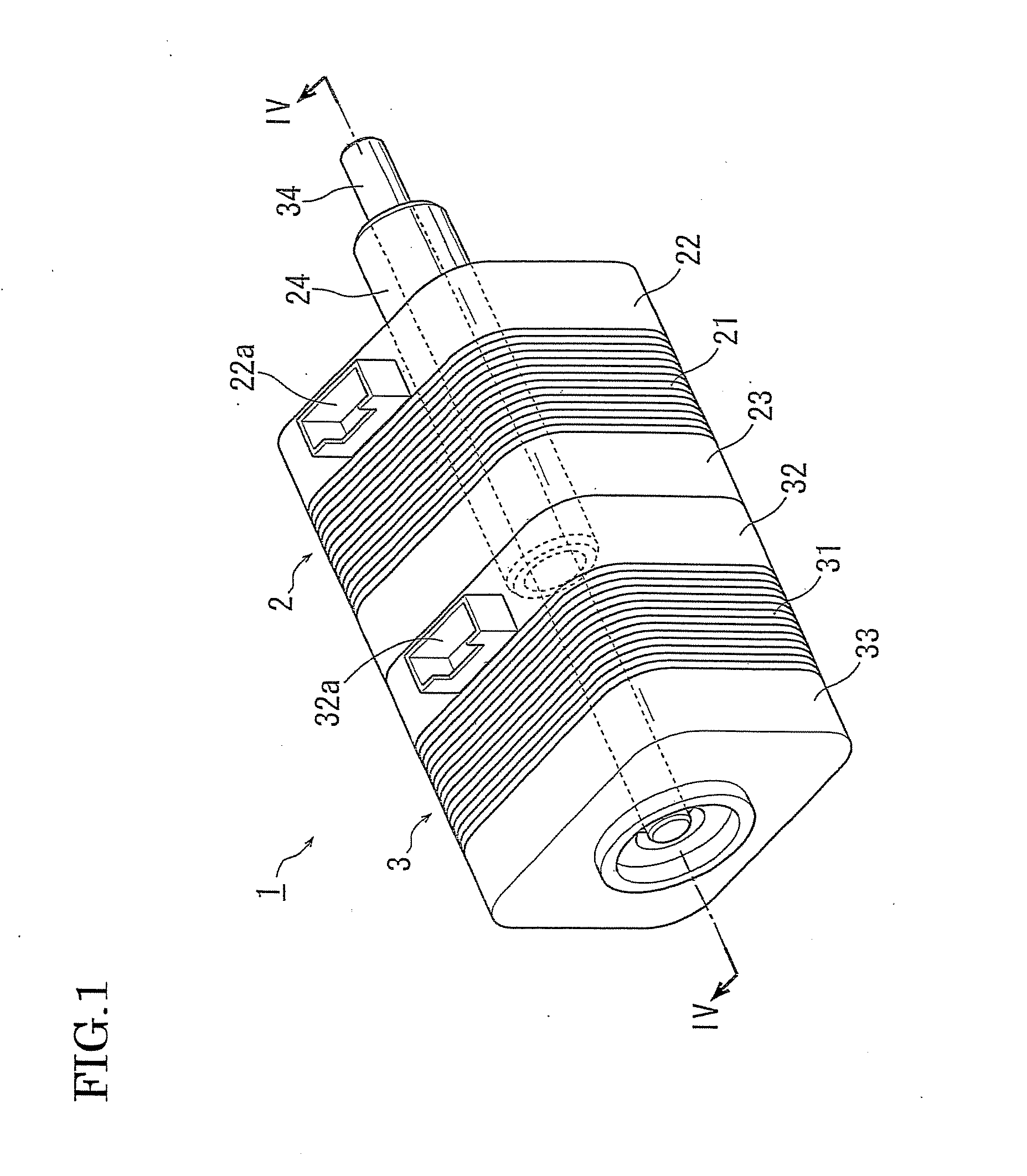 Motor assembly with coaxial shafts