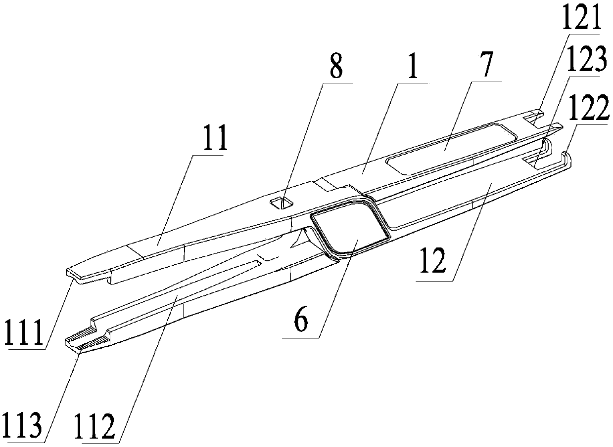 Tool for clamping fiber and optical module