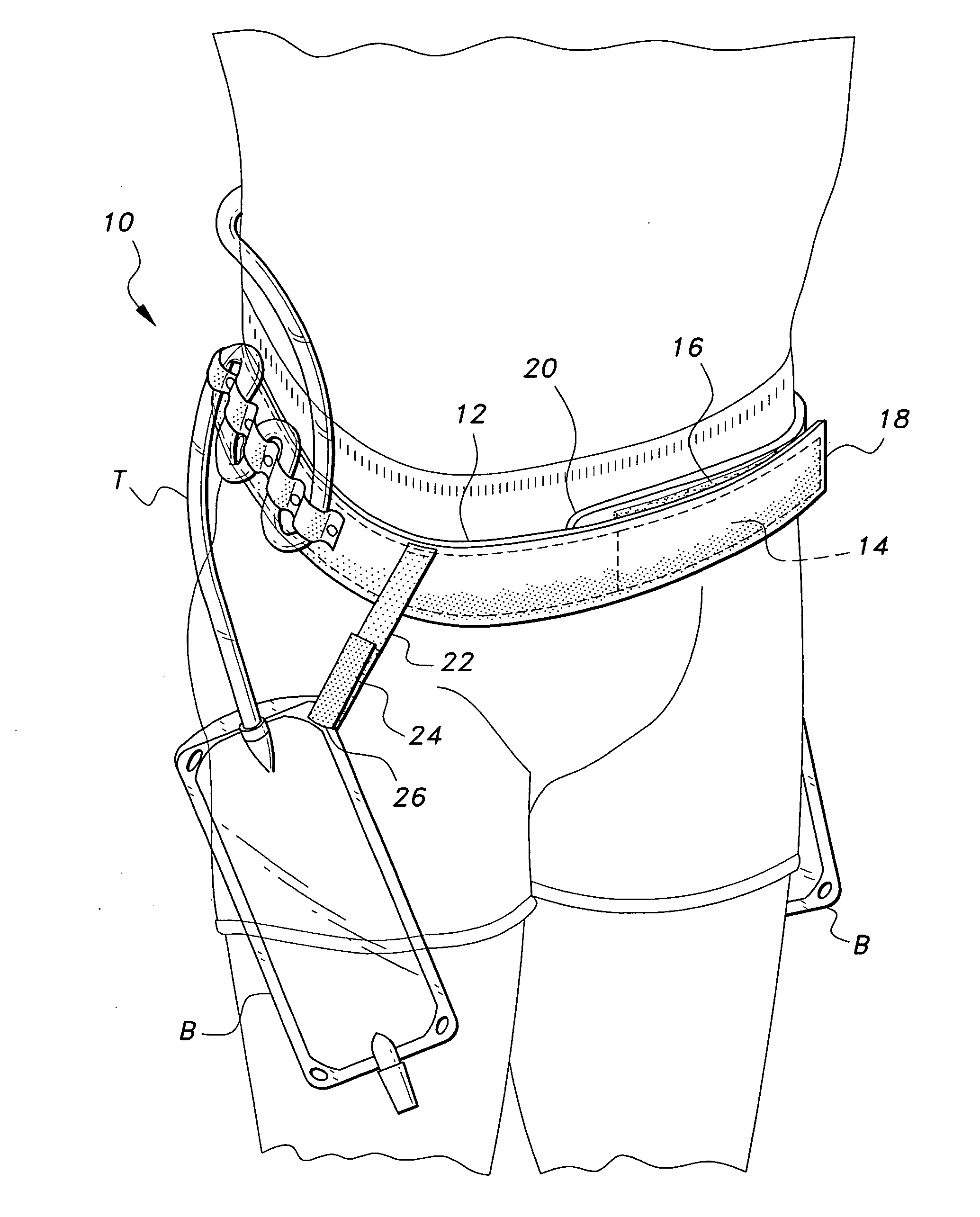 Nephrostomy tube and bag support belt