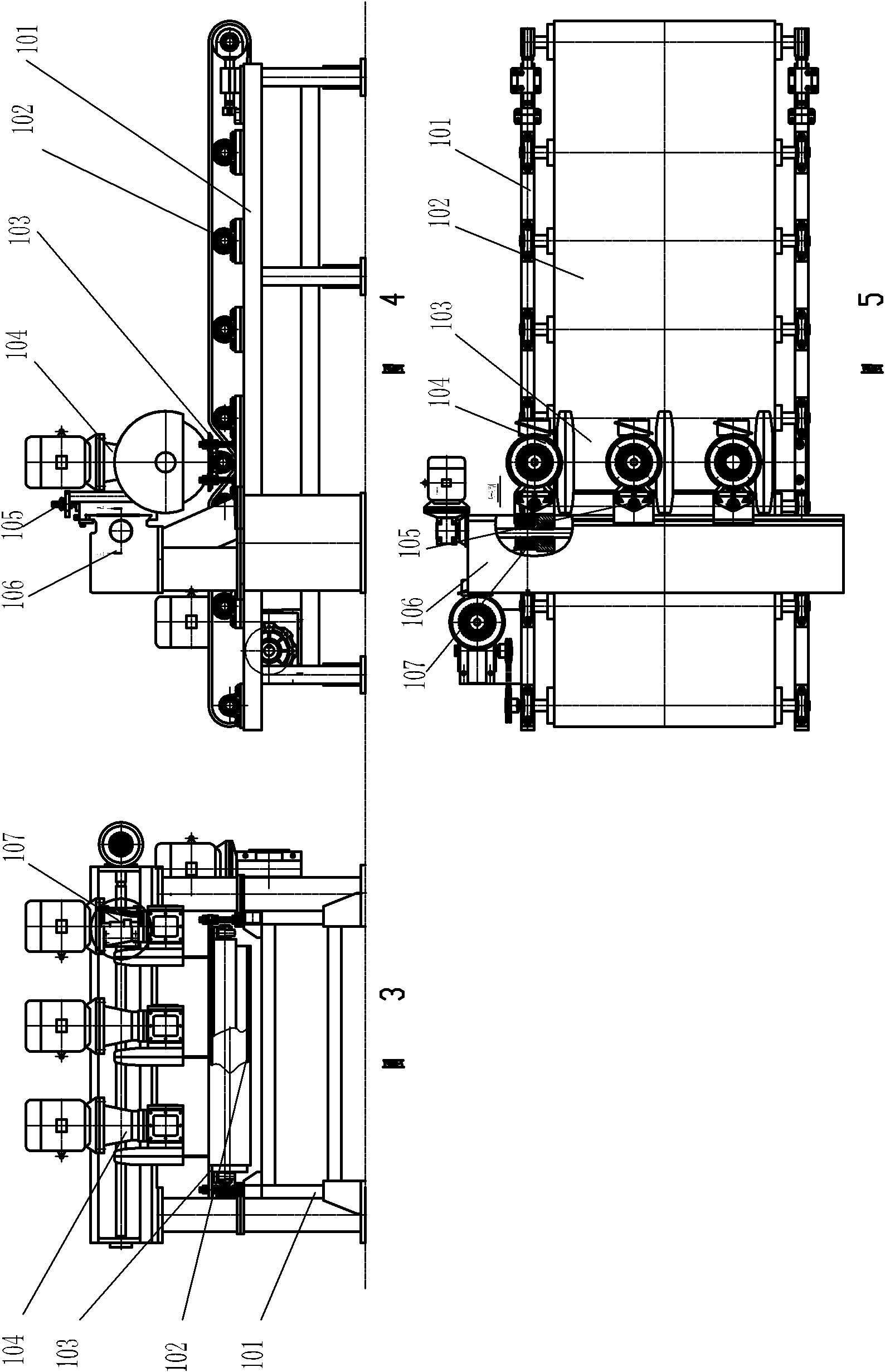 Full-automatic vertical-horizontal multi-cutter combined edge cutting machine