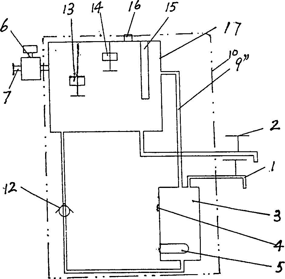 Water cleaning and heating device free from secondary pollution