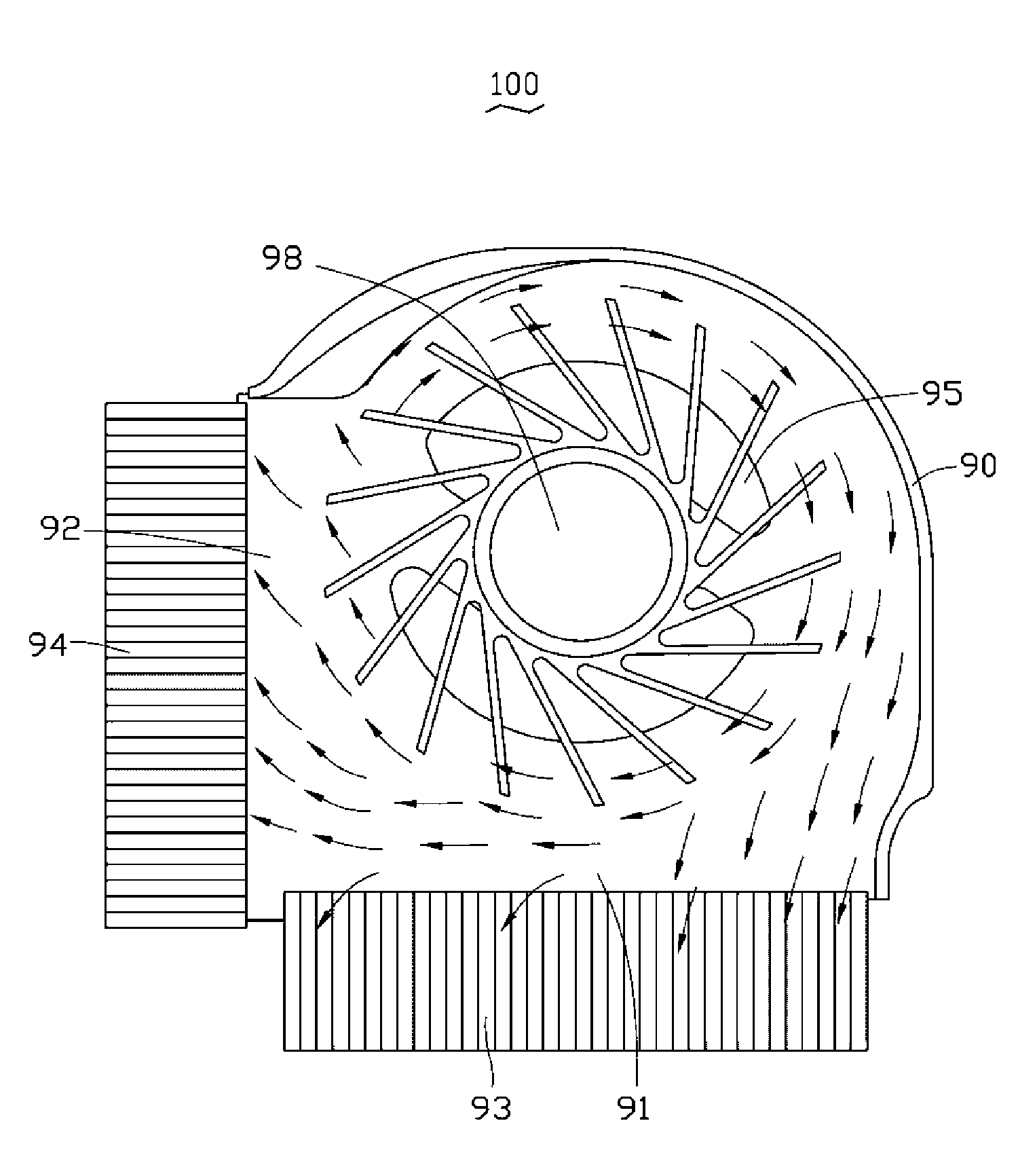 Heat sink and centrifugal fan applied by same