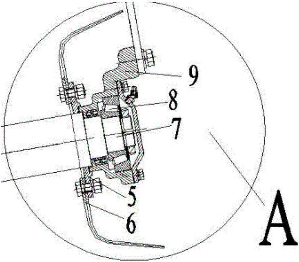 Intermediate driven small-angle oblique deep rotary tilling device