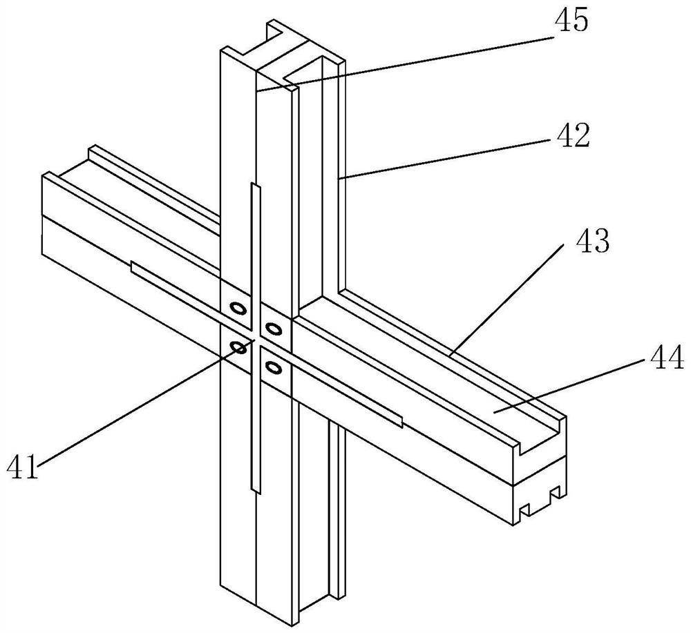 A high-strength support structure for a stone curtain wall