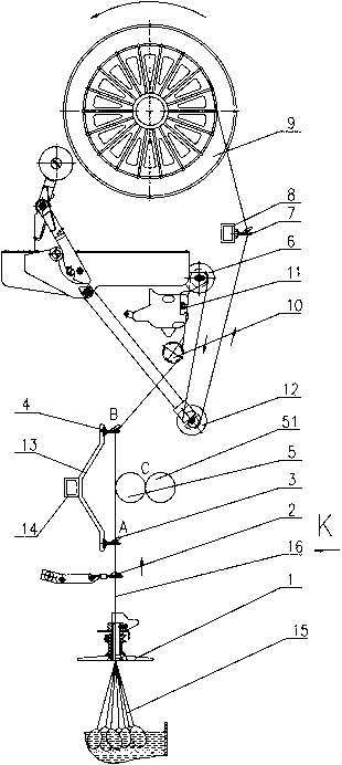 Squeezing type wet raw silk gathering method and special device