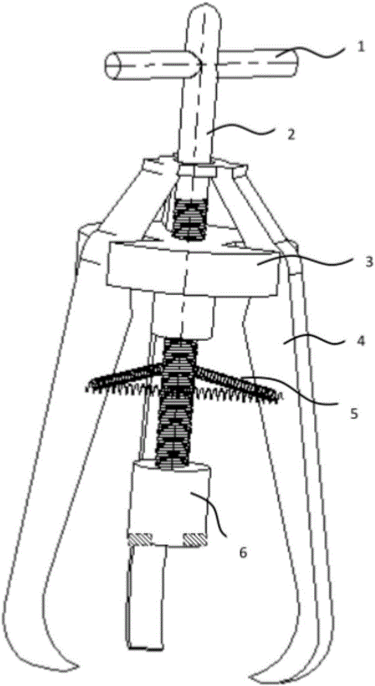 Three-jaw bearing puller
