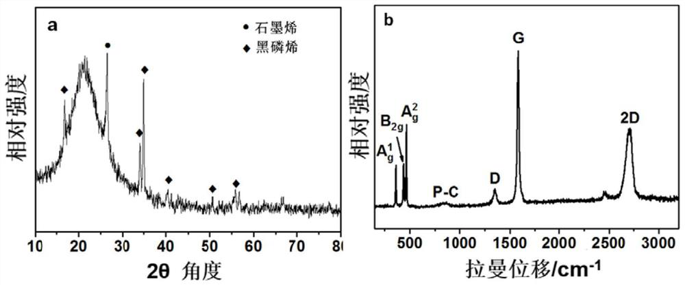 A kind of three-dimensional porous black phosphorene/graphene for magnesium ion battery and its preparation method and application