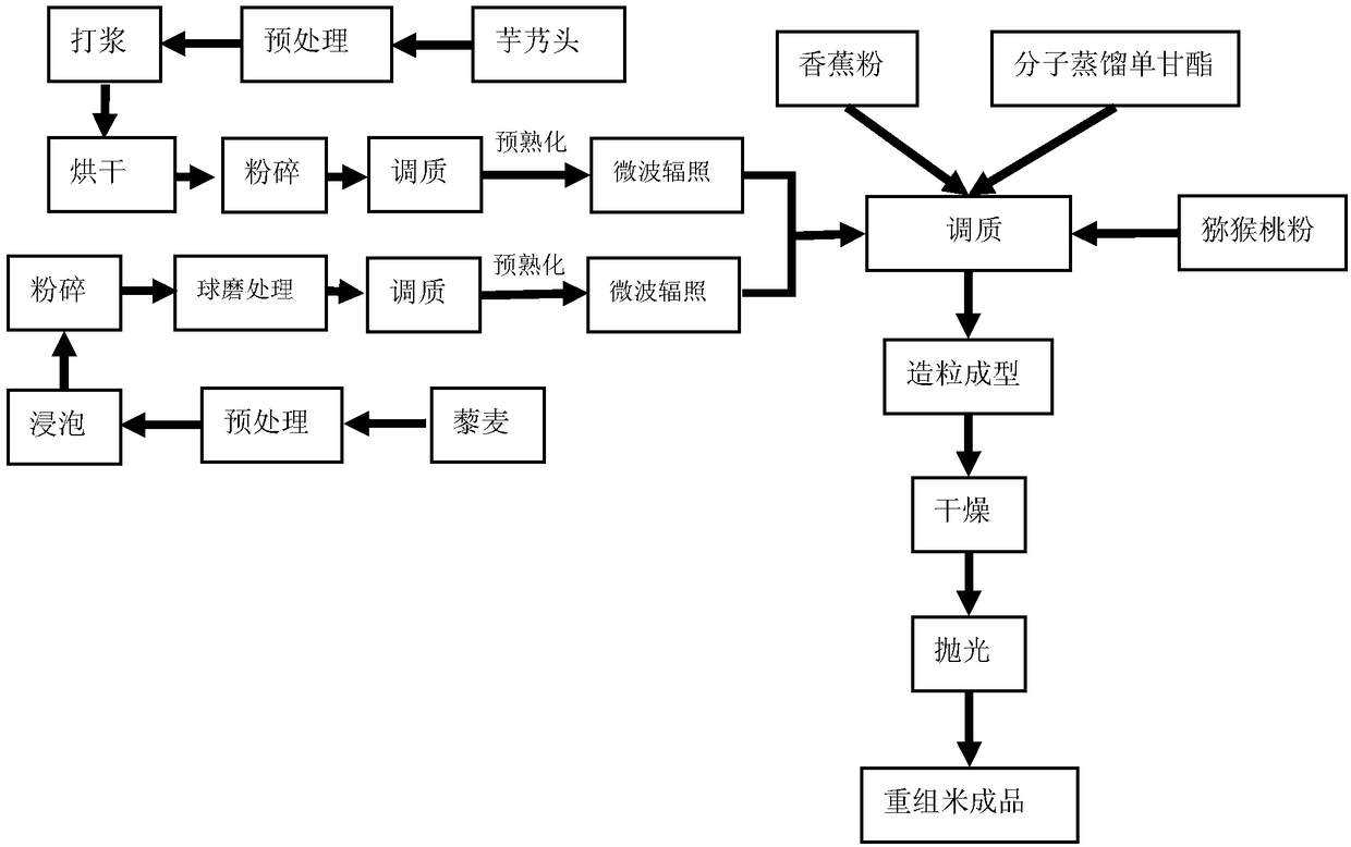 Nutritional recombinant rice and preparation method