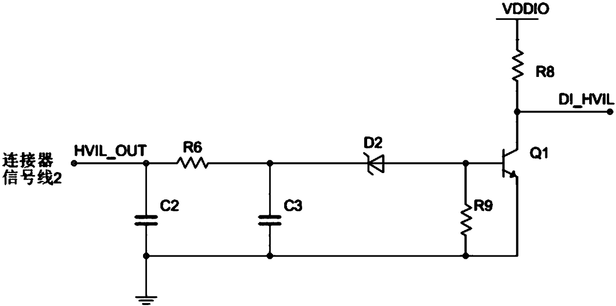 Circuit for detecting connection state of high-voltage connector
