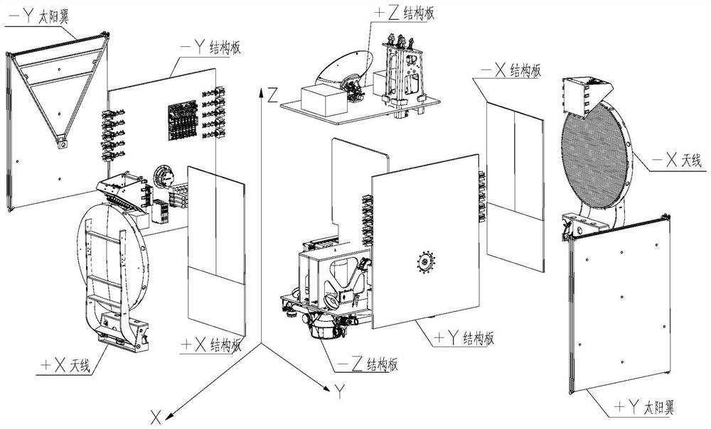 Layout design method based on satellite launch weight and zero counterweight