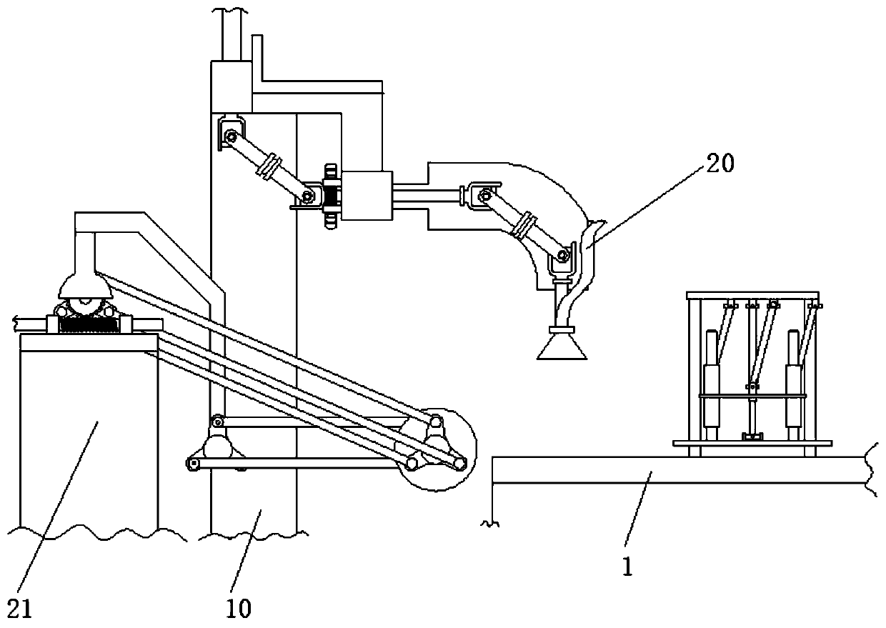 Textile swabbing cleaning and winding device based on mechanical transmission