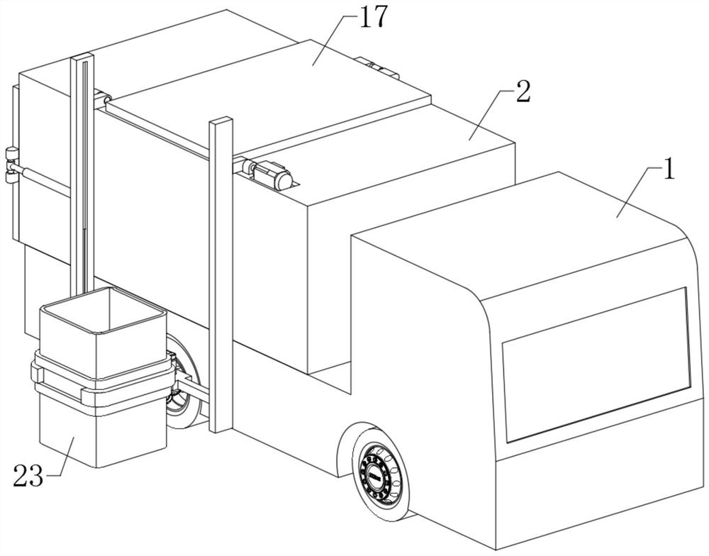 Garbage truck for automatically sorting and collecting kitchen waste