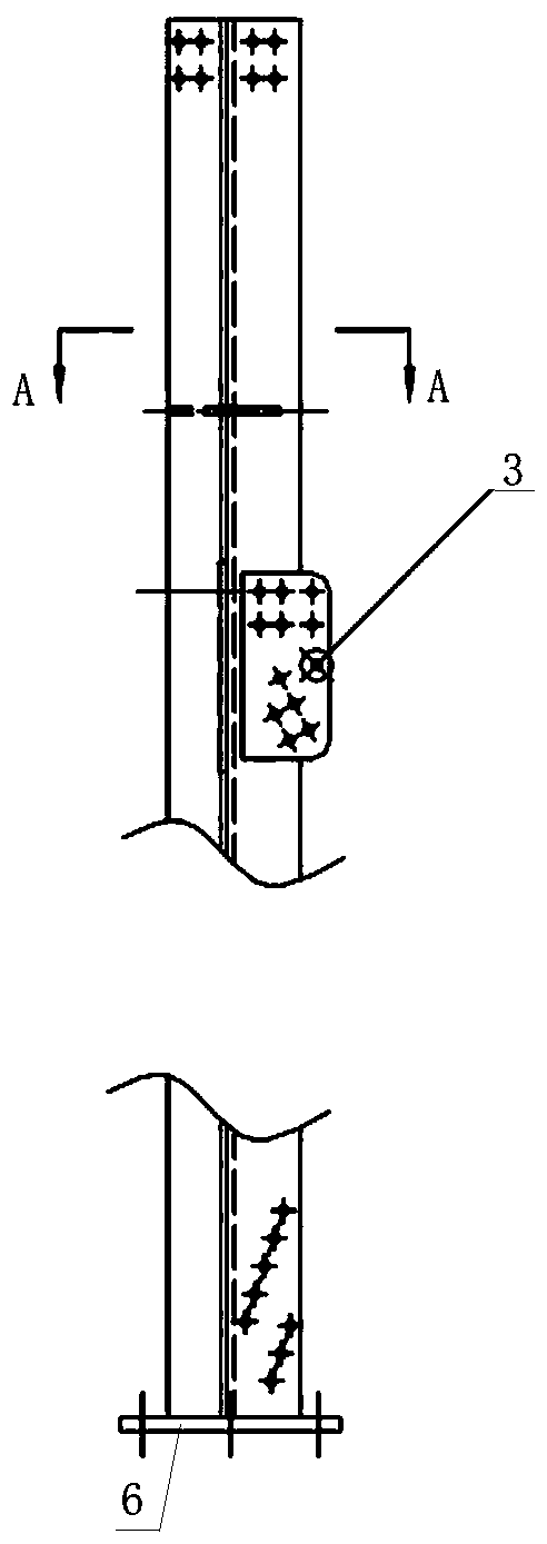 A marine bottleneck tower derrick and its manufacturing method