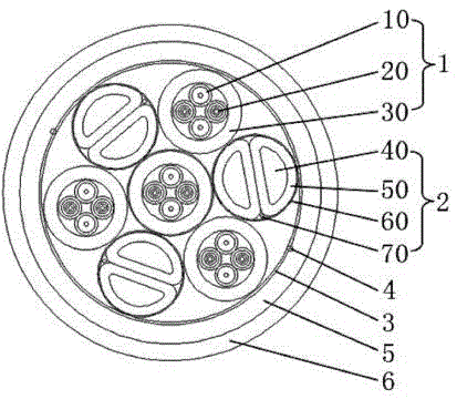 Photoelectric mixed cable with specially-shaped flexible conductor