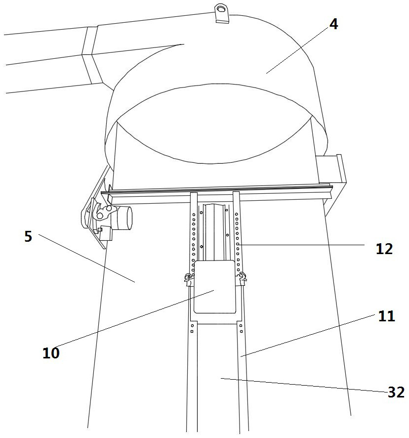 A material level detection device and method for a straw baler