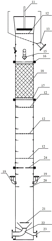 Column separation method and device for high-magnesium-content low-grade phosphate ore