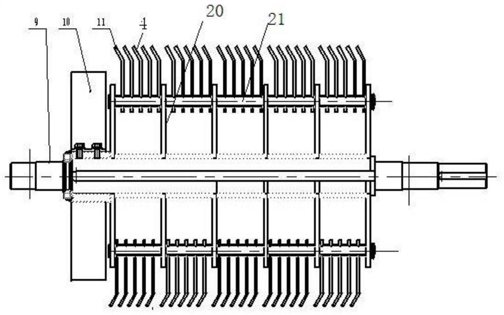 High-efficiency fresh and wet biomass crusher and fixed knife system