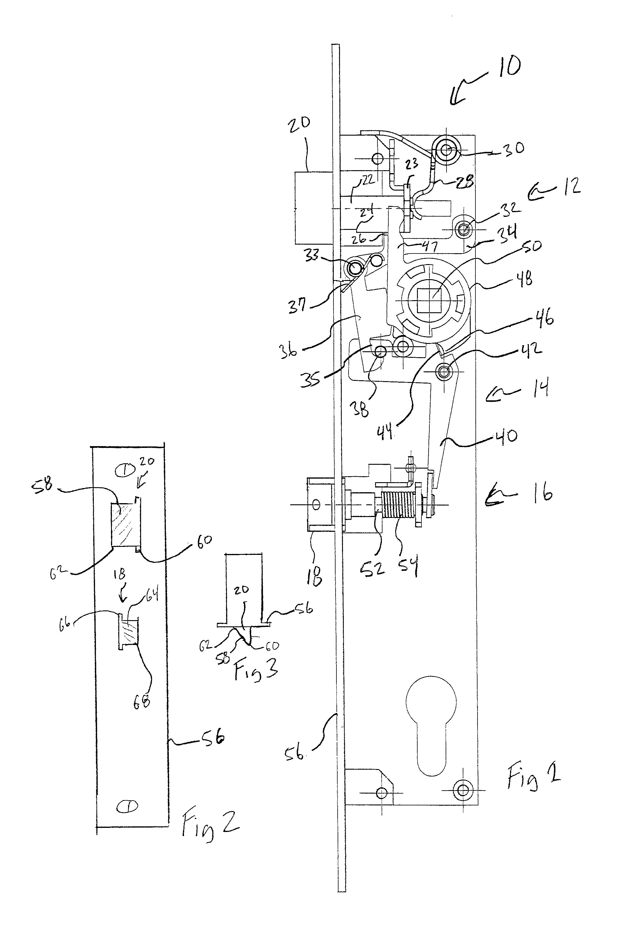 Door closing latching mechanism