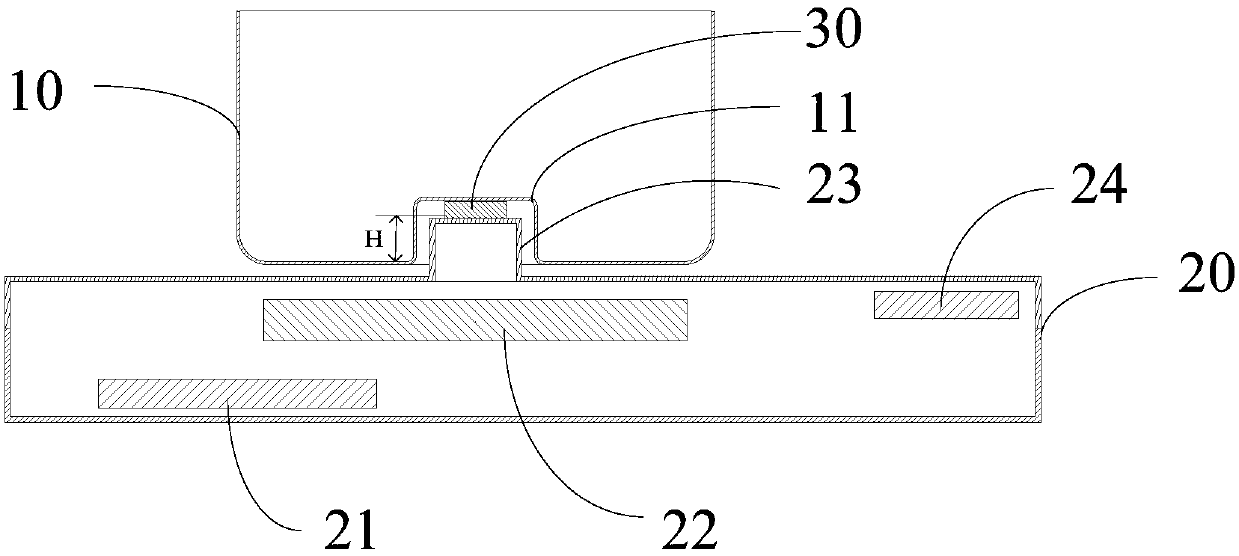 Induction cooker cooking utensil and dry heating prevention control method thereof