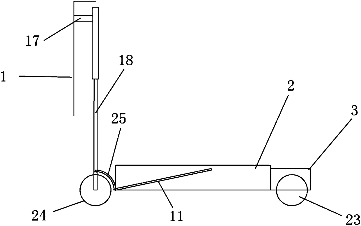 Suitcase-type electric folding scooter and folding method thereof