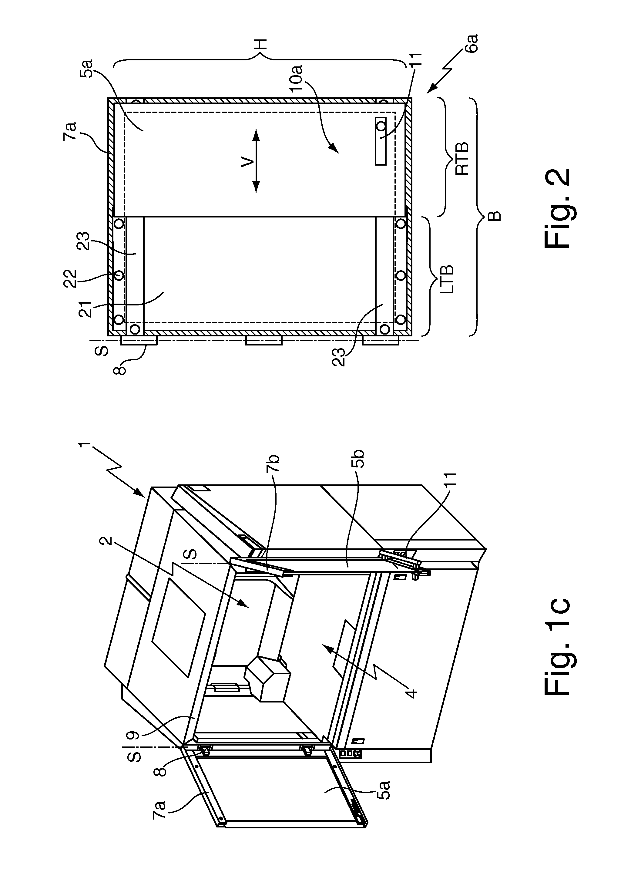 Secure housing for an X-ray apparatus with combined pivoting and sliding door