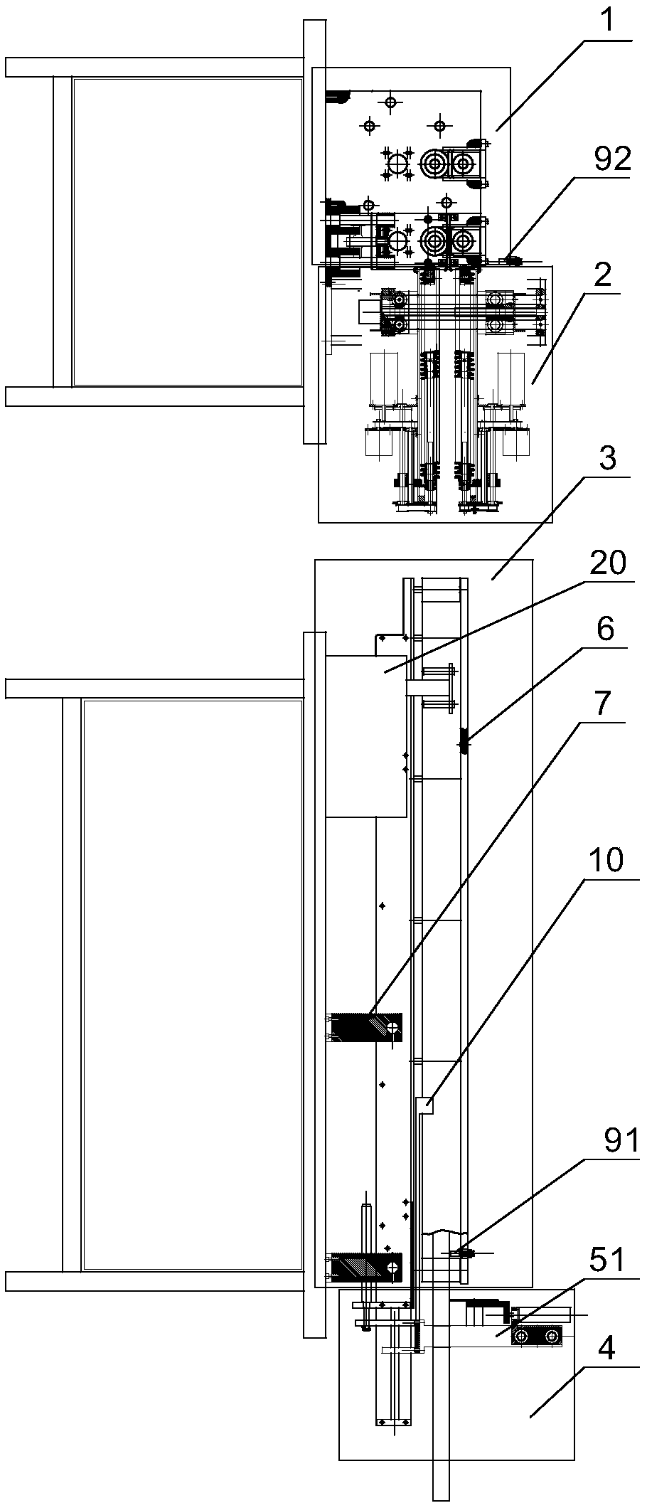 Automatic edge sticking device for filter element