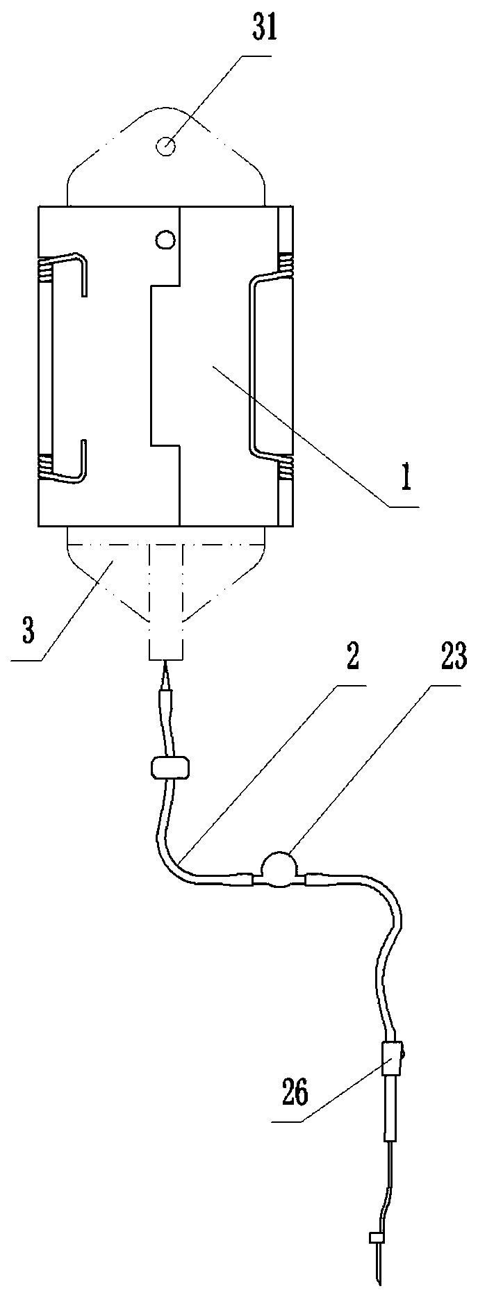 A portable automatic pressurized infusion device