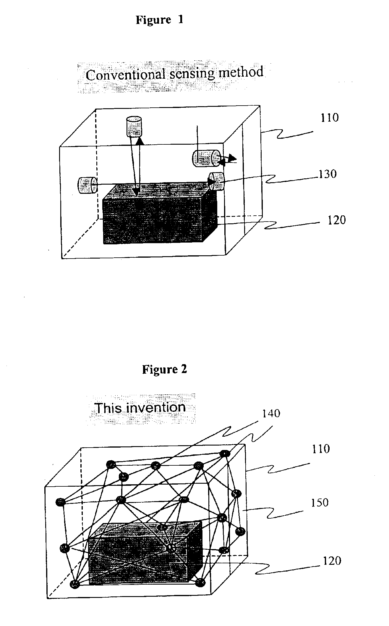 State surveillance system and method for an object and the adjacent space, and a surveillance system for freight containers