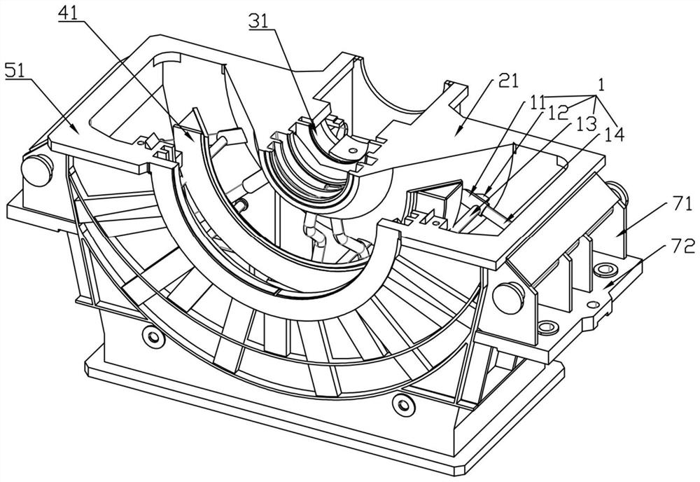 Multi-surface-supporting welded exhaust hood of industrial steam turbine