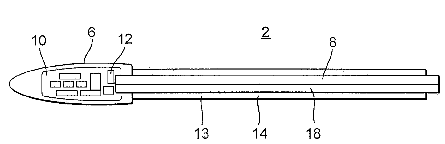 Analysis device for in vivo determination of an analyte in a patient's body