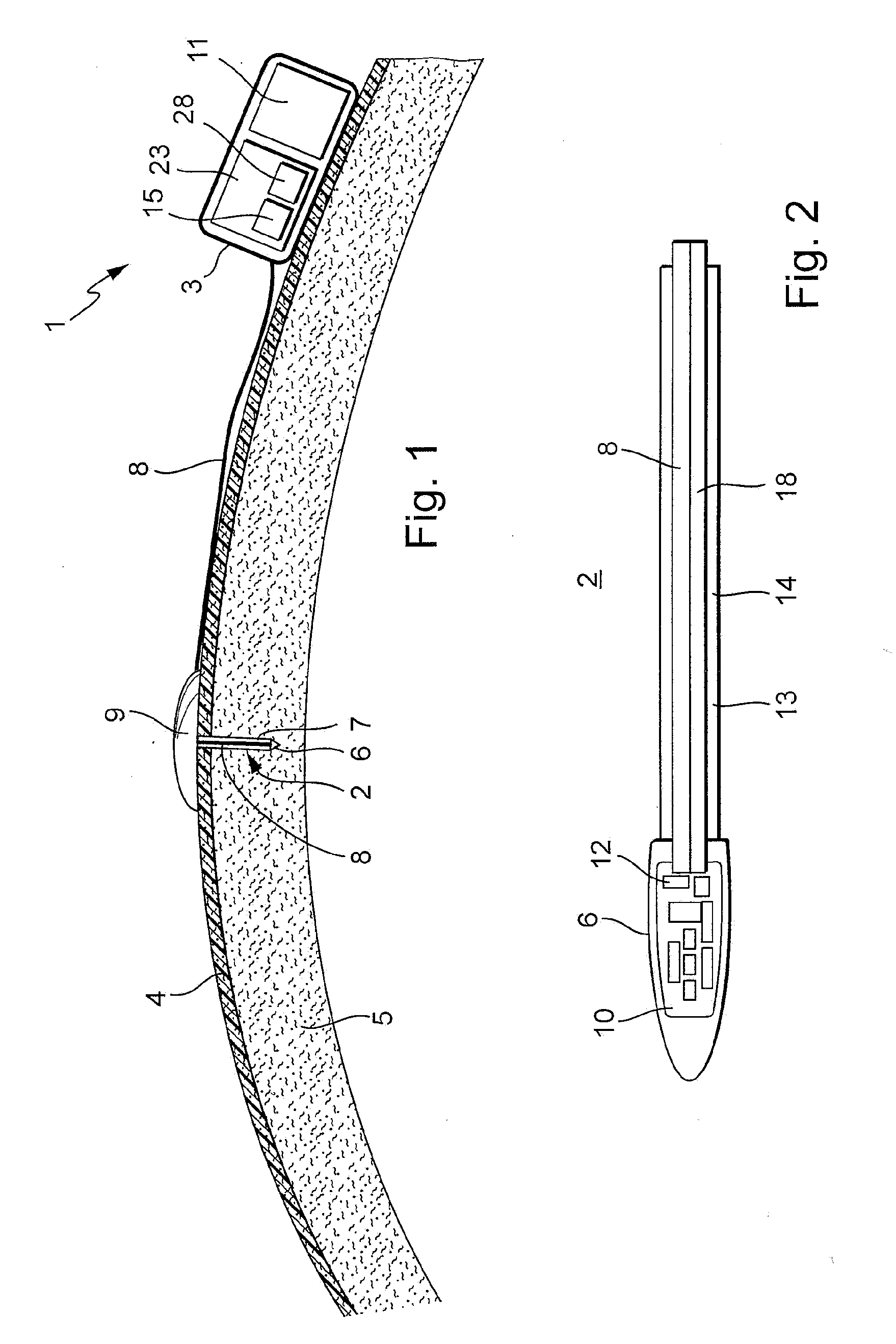 Analysis device for in vivo determination of an analyte in a patient's body