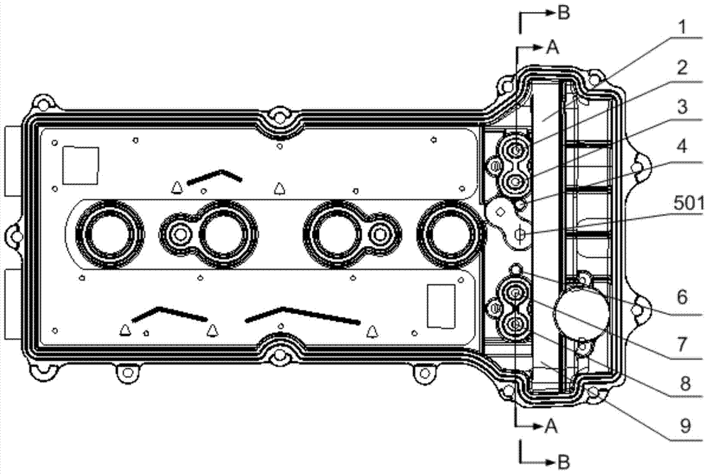 Engine and air cylinder head cover thereof