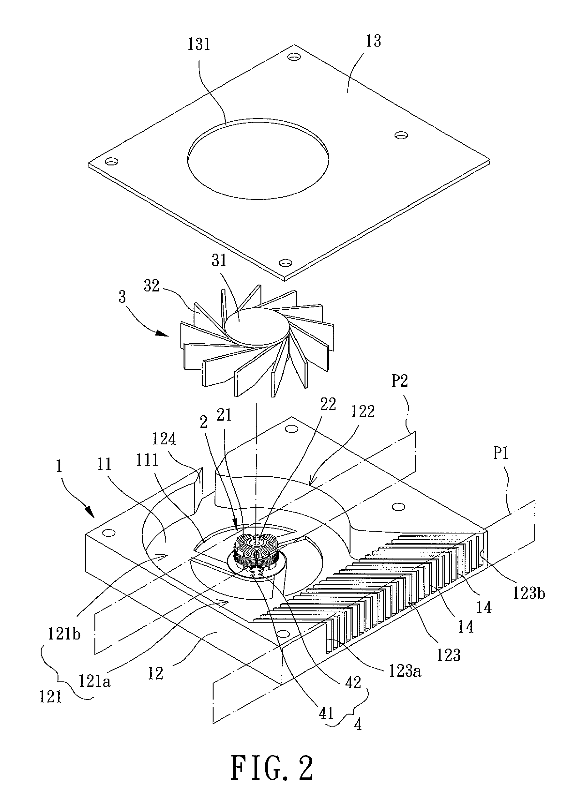 Heat dissipating fan