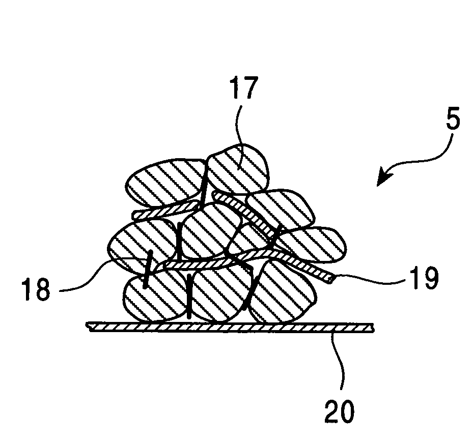 Nonaqueous electrolyte secondary battery having a negative electrode containing carbon fibers and carbon flakes