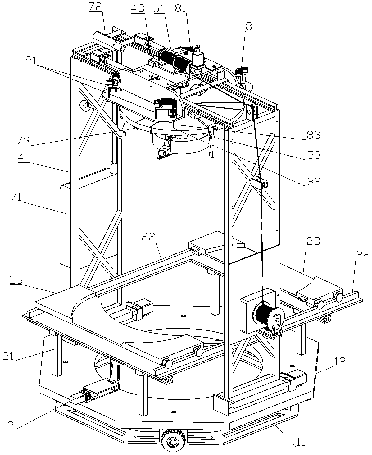 Deep well curing barrel hoisting system and method