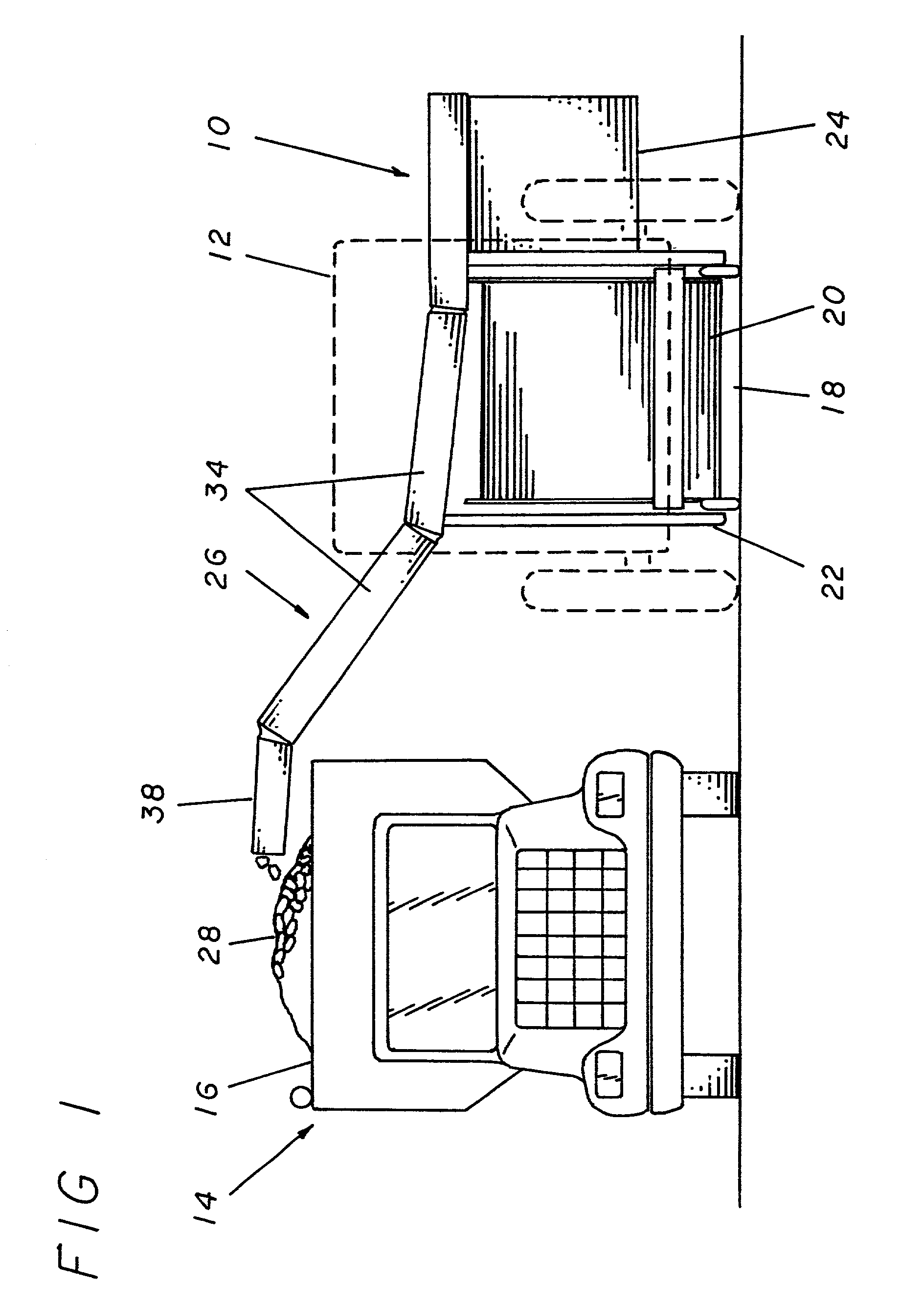 Device used to aid in the loading and unloading of vehicles and implements