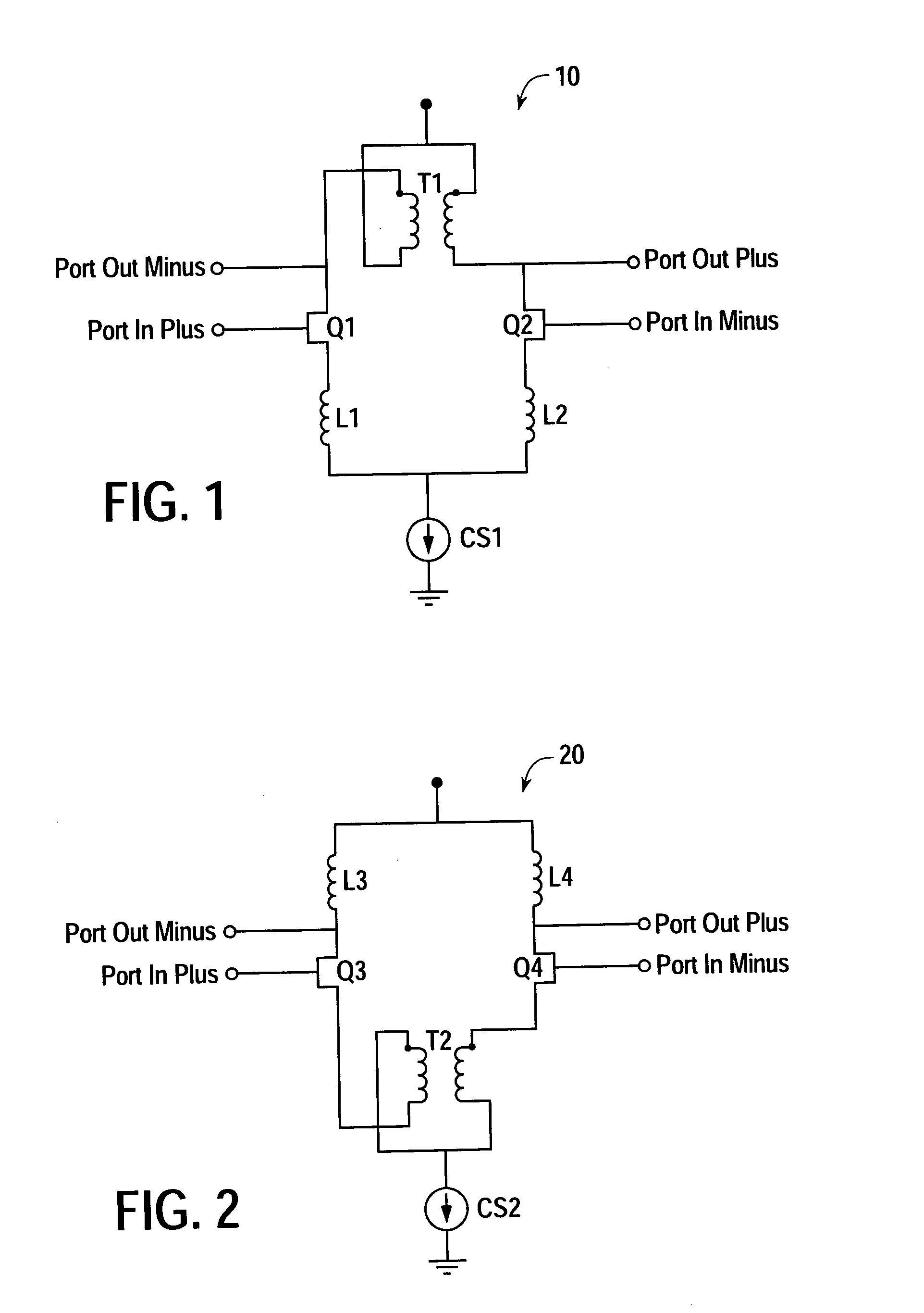 Coupled-inductance differential amplifier
