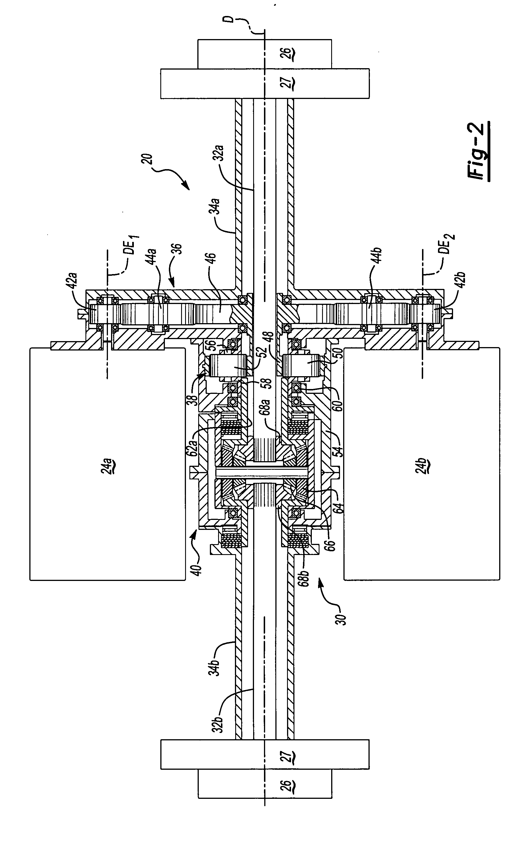 Axle assembly with parallel mounted electric motors