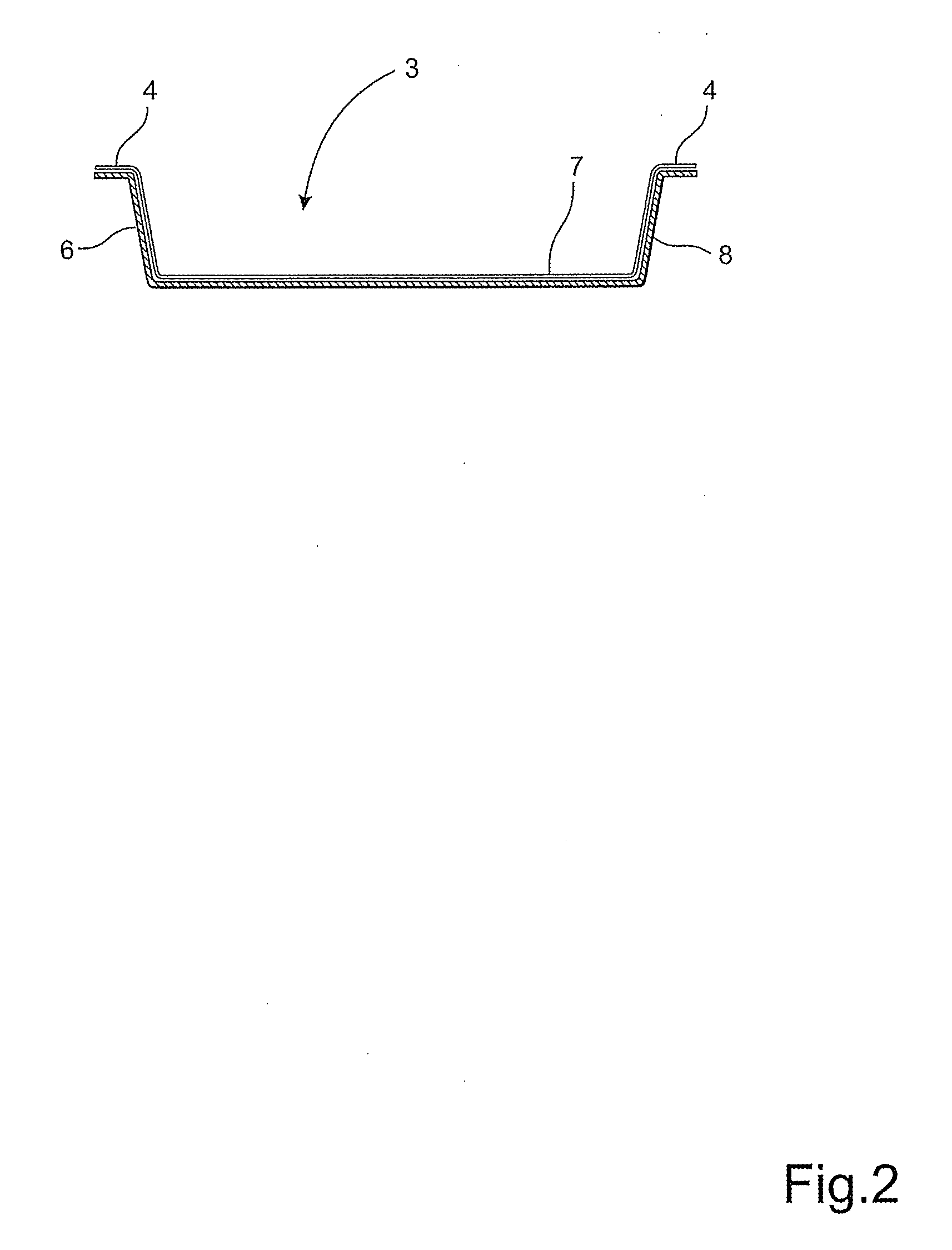 Compression-moulded tray and method of producing a fibre tray