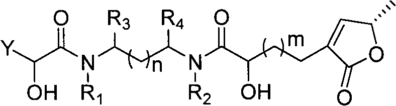 Annonaceous acetogenin compound and synthesis method and application thereof