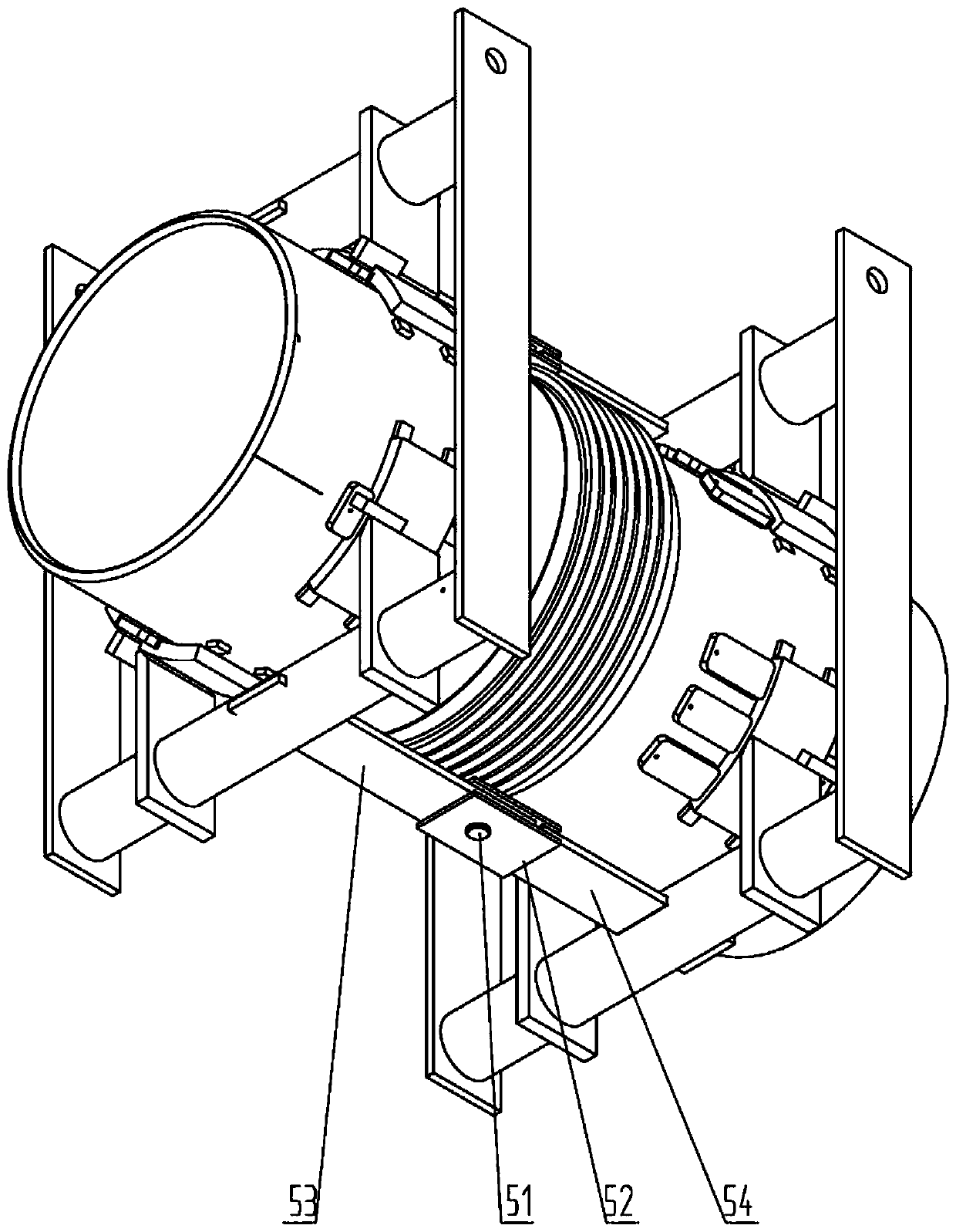New-type hinge expansion joint for high-temperature flue of flue gas turbine