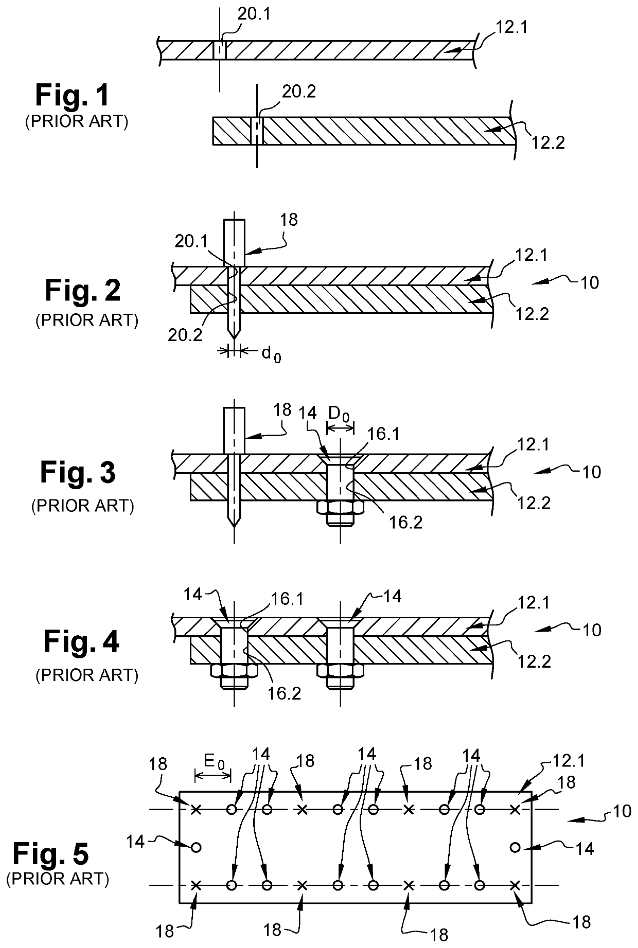 Method for assembling at least two parts by means of main and secondary definitive connections and assembly obtained using this method