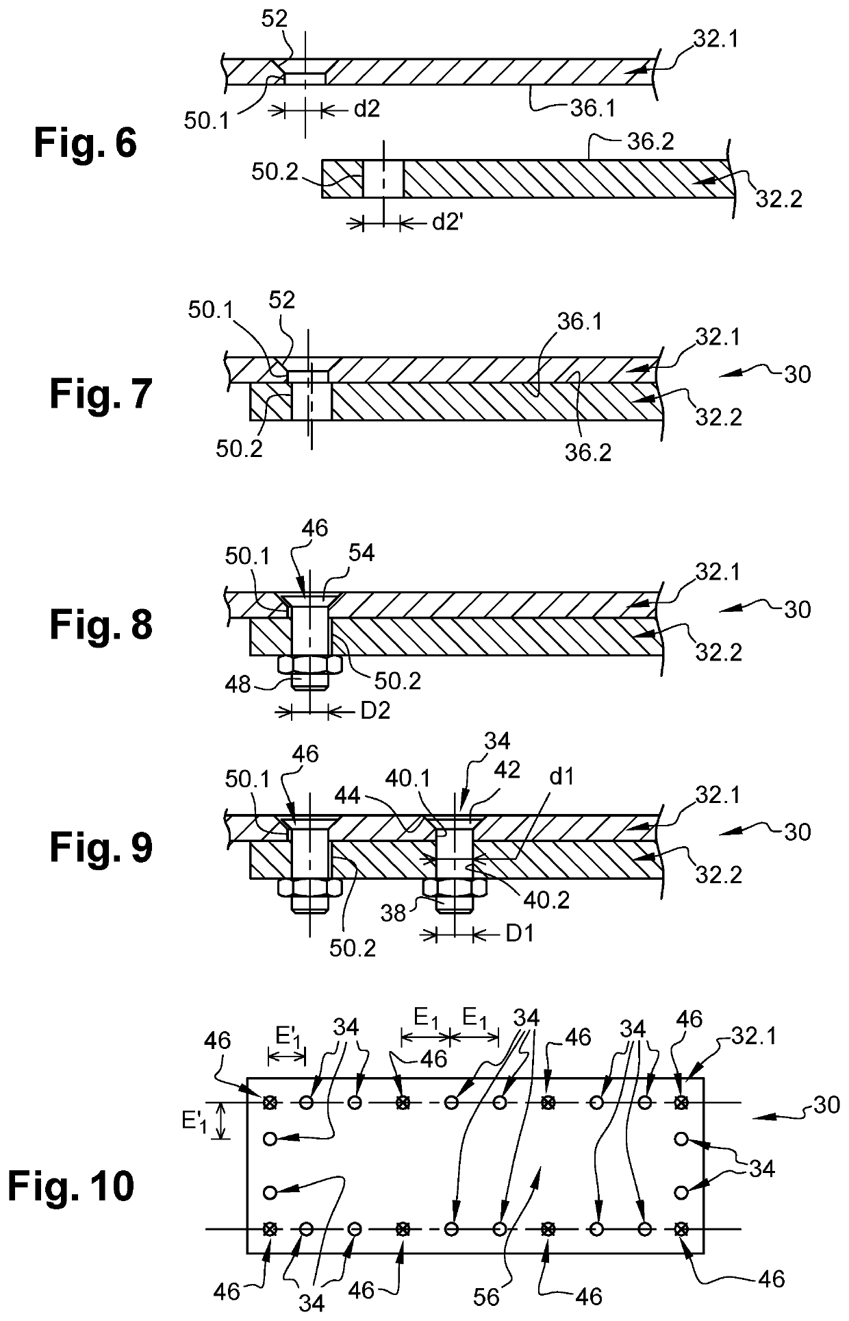 Method for assembling at least two parts by means of main and secondary definitive connections and assembly obtained using this method