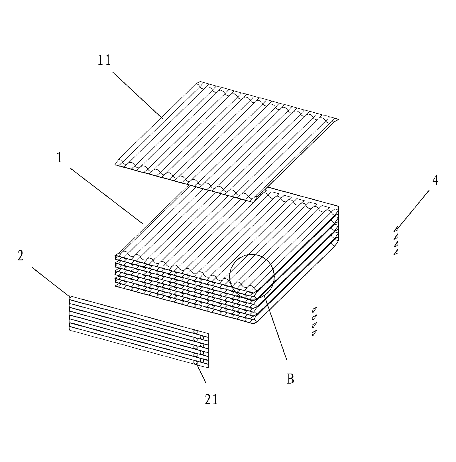 Honeycomb-bundle tubular heat exchanger and manufacturing process thereof