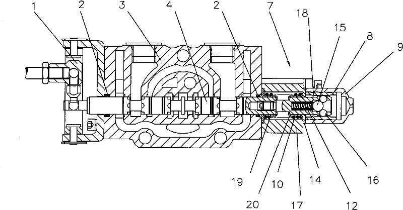 Positioning and resetting structure of hand-operated direction valve