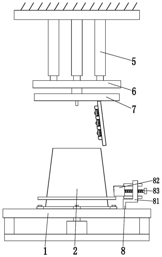 A winding device for a cylindrical packaging box